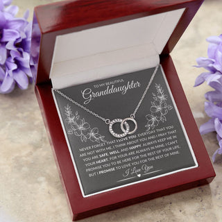 To My Beautiful Granddaughter | Never Forget That I love You - Perfect Pair Necklace