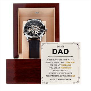 From Daughter | To My Dad - Never Forget That I Love You - Openwork Watch