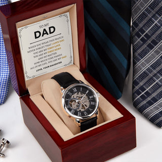 From Daughter | To My Dad - Never Forget That I Love You - Openwork Watch