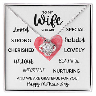 To My Wife | Mother's Day Gift - Love Knot Necklace