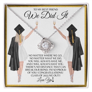 To My Best Friend | Graduation - Love Knot Necklace