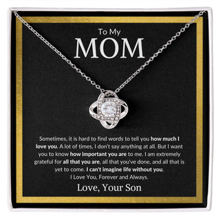 To My Mom, From Your Son - Love Knot Necklace