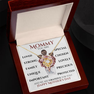 Mommy You Are | Everything | Mom of Girls Gift | Mother's Day - Love Knot Necklace