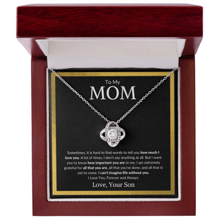To My Mom, From Your Son - Love Knot Necklace