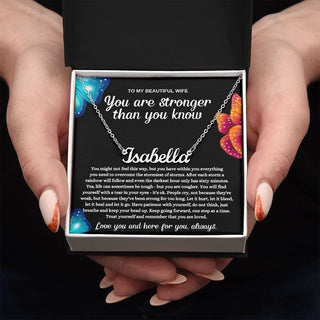 Stronger Than You Know - Personalized Name Necklace