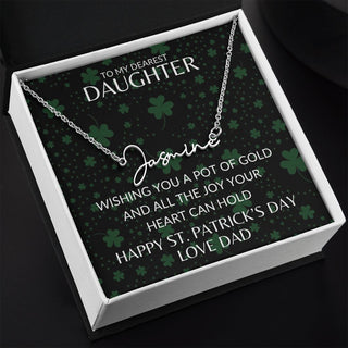 To My Daughter | St. Patrick's Day - Custom Name Necklace