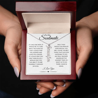 To My Soulmate | Custom Vertical Name Necklace