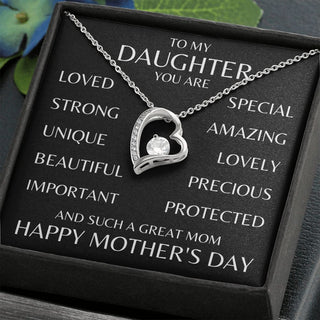 Custom "To" | You Are a Great Mom | Mother's Day Gift | Forever Love Necklace - Customize