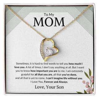 To My Mom, From Son | Forever Love Necklace