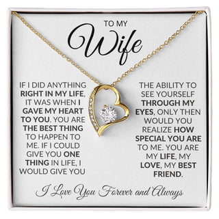 To My Wife | The Best Thing to Happen to me - Forever Love Necklace