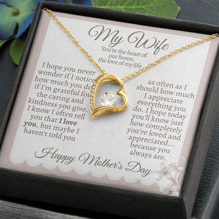 My Wife, The Heart of Our Home Mother's Day Necklace