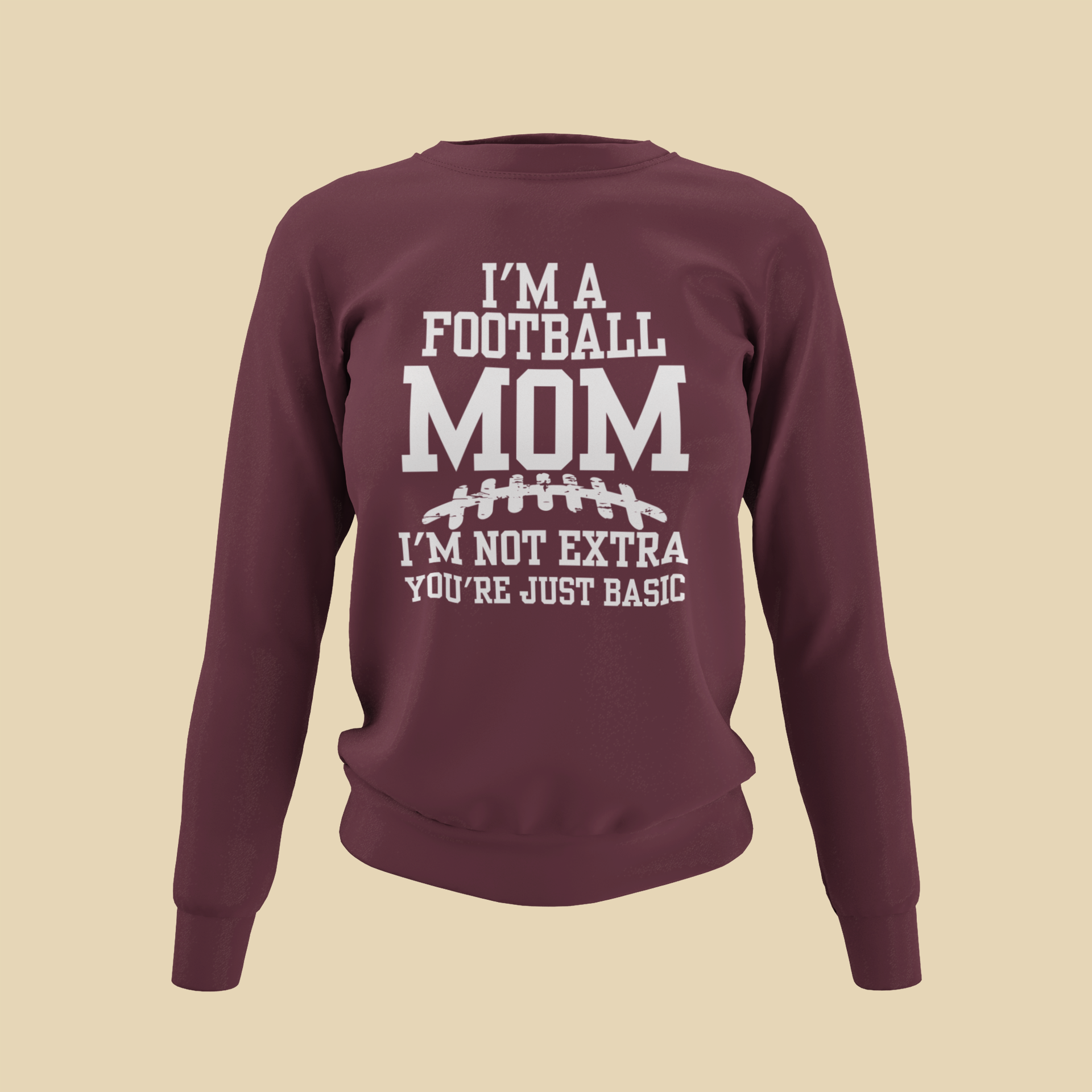 Impressions Football Mom Sweater M / Black