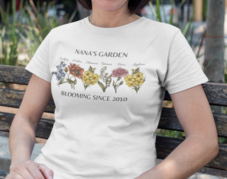 Custom Birth Month Garden T-Shirt